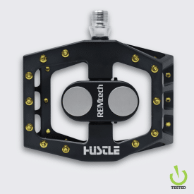 Blackjack Black Avery REMtech Pedal Product Shot with VitalTest in the corner.