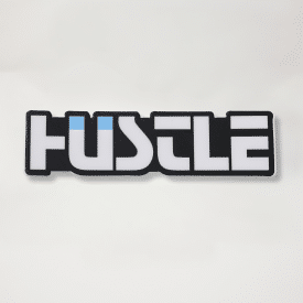 Classic Hustle logo sticker.